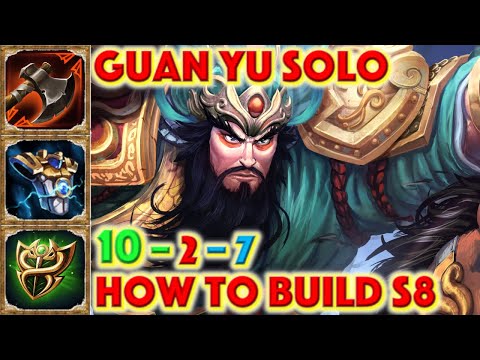 SMITE HOW TO BUILD GUAN YU - Guan Yu Solo Build Season 8 Conquest + How To + Guan Yu Guide 2021