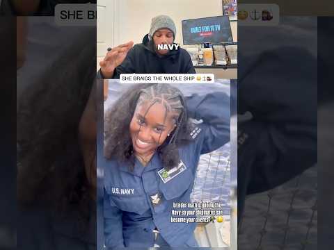 She Joined The Navy… Then Became Everyone’s Hairstylist 😭⚓💇🏽‍♀️