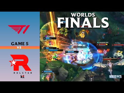 KT vs T1  WORLDS 2025 GAME 5 DECIDER – SMOLDER ZIGGS vs FAKER GALIO!
