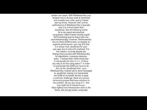 How can I access and manipulate the DOM in WebAssembly