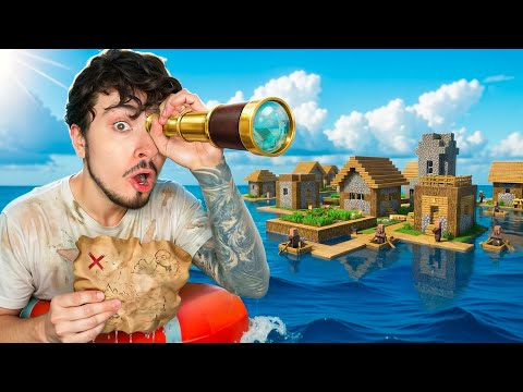 МЫ НАШЛИ ЗАТОНУВШИЙ ГОРОД НА ОДНОМ ПЛОТУ В ОКЕАНЕ МАЙНКРАФТ!