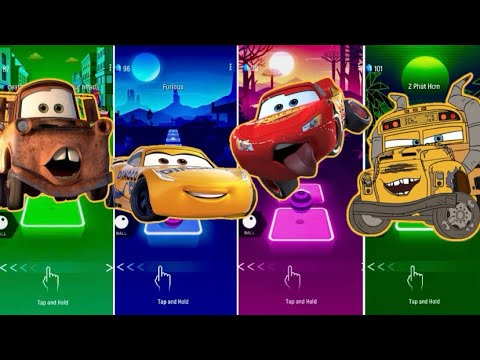 🏎️ Tow Mater vs Dinoco King vs Lightning Mcqueen vs Cursed Miss Fritter /\ Coffin Dance 🎯