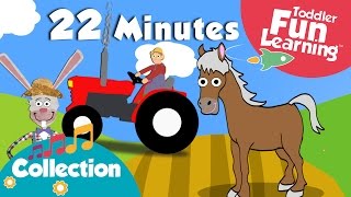 Old MacDonald Had A Farm & More Songs for Toddlers | Toddler Fun Learning