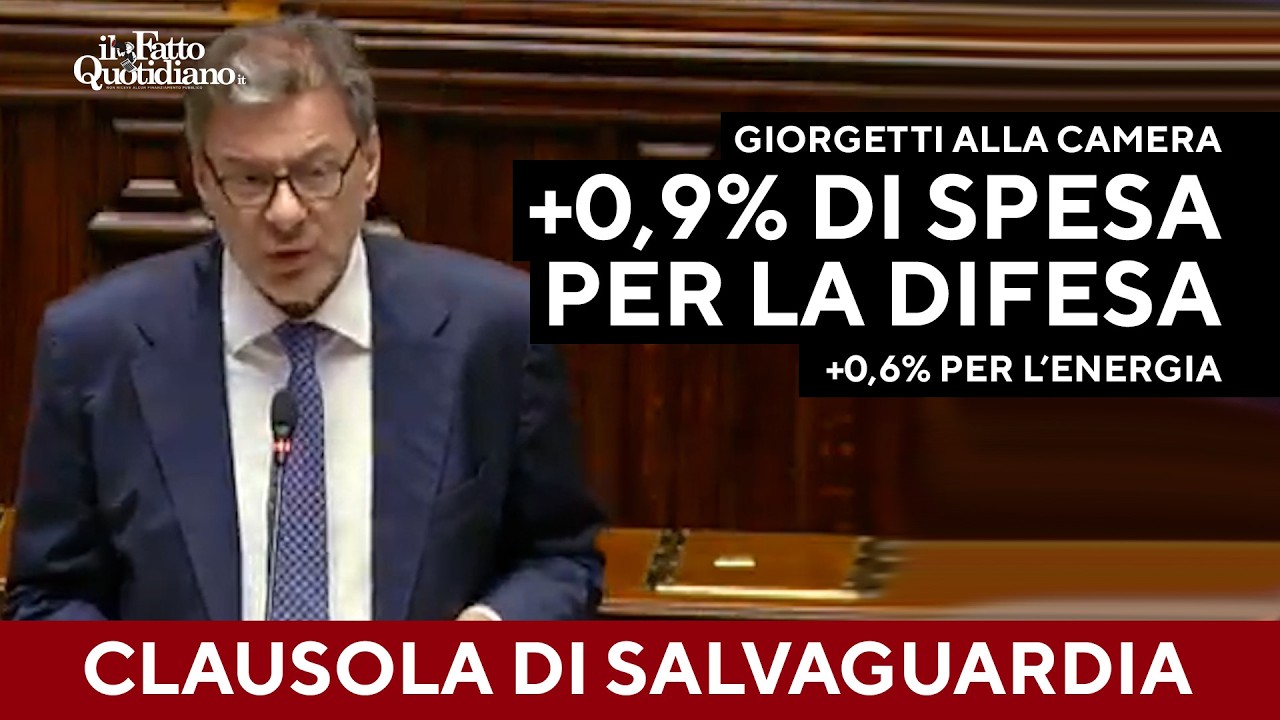 Giorgetti: “Chiederemo all'Ue aumento spesa dello 0,6% per l’energia e dello 0,9% per la difesa”