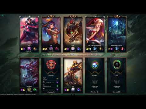 Irelia, Lillia, Zigs, Jinx, Fiddlesticks VS Cho' Gath, Nocturne, Azir, Kog Maw, Lulu