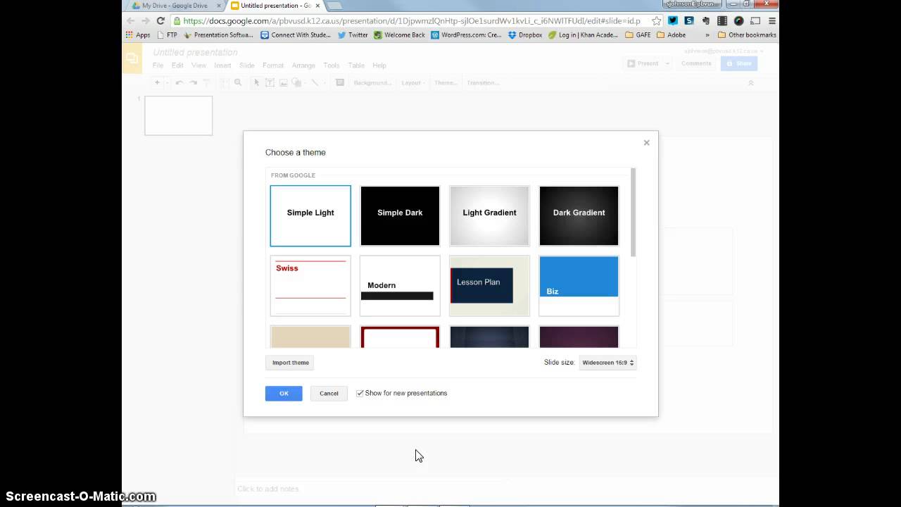 Google Apps Review with an Emphasis on Slides