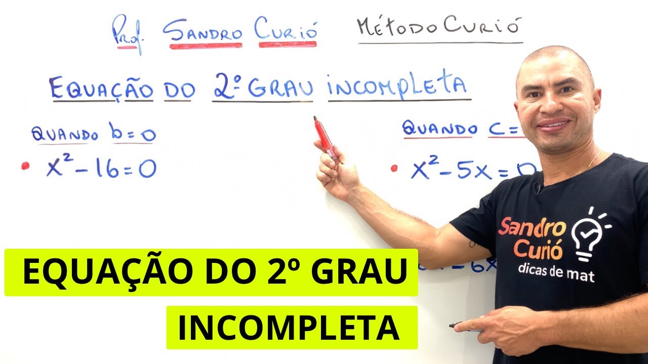 EQUAÇÃO DO 2º GRAU INCOMPLETA | RÁPIDO e FÁCIL