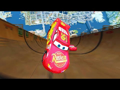 Lightning McQueen City Sky-High Jumps Crash Testing Ep. 1 - GTA IV McQueen Crashes