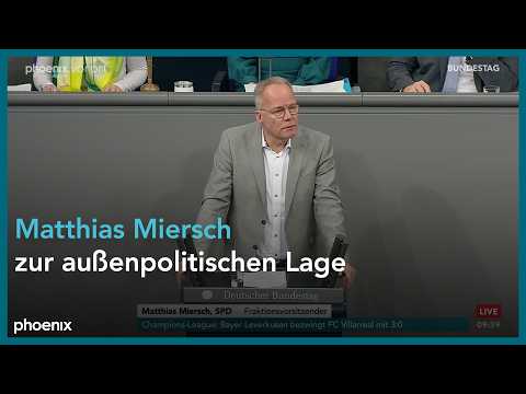 Matthias Miersch zur Regierungserklärung von Friedrich Merz zur außenpolitischen Lage am 29.01.26