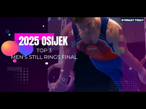 Top 3 in Men's Still Rings Final - 2025 Osijek Gymnastics Apparatus World Cup