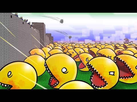 Minecraft | BASE VS KILLER PACMAN ARMY! (Base Defense Challenge)