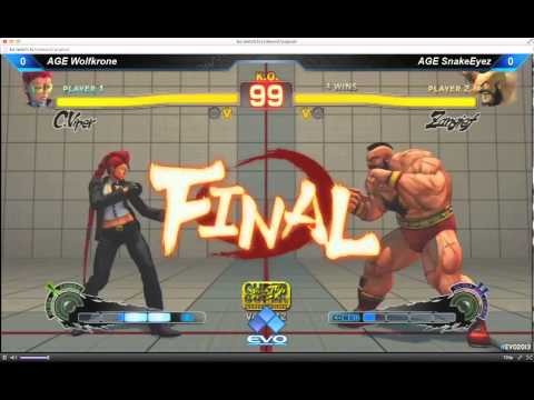 EVO 2013 - Super Street Fighter IV AE Semmifinals - AGE Wolfkrone vs AGE SnakeEyez