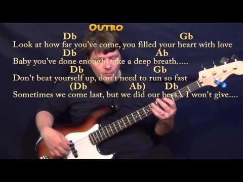Try Everything (Shakira) Bass Guitar Cover Lesson in Db with Chords/Lyrics