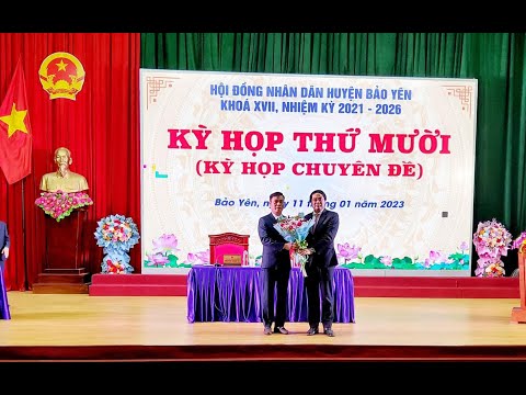 Đồng chí Trần Trọng Thông được bầu giữ chức Chủ tịch UBND huyện Bảo Yên
