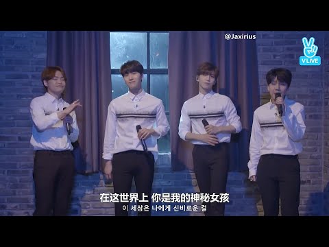 【中韓字幕】VROMANCE - 神秘的girl [LIVE中字] 女神降臨