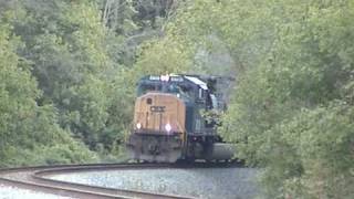 preview picture of video 'CSX 4755 & 557 Cross Hoods Mill'