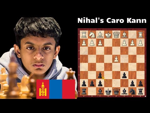 Nihal Sarin's Caro Kann | India vs Mongolia | Asian Nations Cup 2020 Quarter Finals