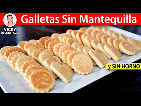 GALLETAS SIN MANTEQUILLA SIN HORNO | Vicky Receta Facil Video