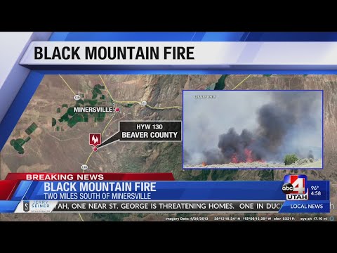 Human-caused fire threatens town of Minersville