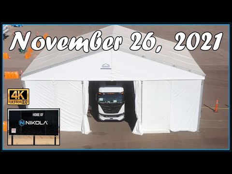 Nikola Semi Pilot Factory Construction Site November 26th, 2021 | Drone Footage of 10:30 AM