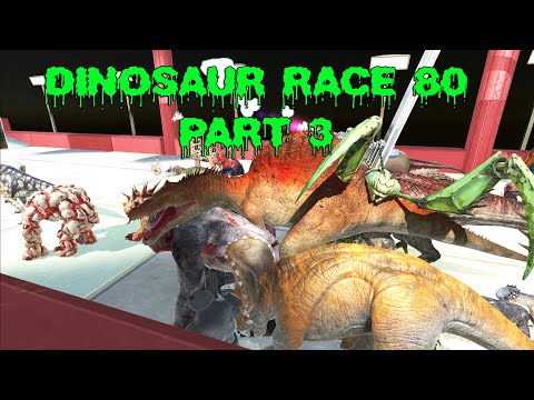 DINOSAUR RACE 80 PART 3 | all unit - Animal Revolt Battle Simulator