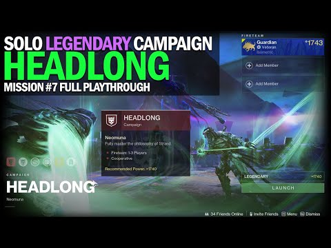 Solo Legendary Lightfall Campaign - Mission #7 "Headlong" [Destiny 2 Lightfall]