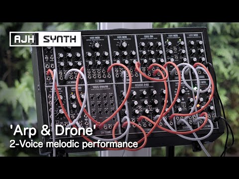 'Arp & Drone' 2-Voice Melodic Eurorack performance (ambient, minimal, all analogue synth sounds)