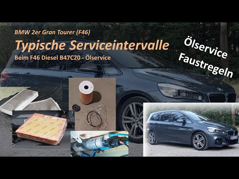 BMW F45, F46, X1, X2 3er, ... Typische Serviceintervalle Ölservice beim B47 (218d, 220d, ...)