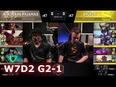 Ninjas in Pyjamas vs Splyce | Game 1 S7 EU LCS Summer 2017 Week 7 Day 2 | NIP vs SPY G1 W7D2