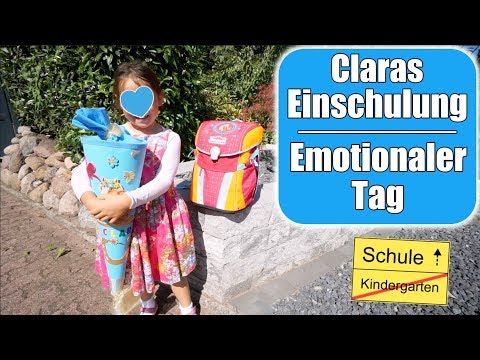 Clara's first day at school 🎒 Unwrapping the school cone! An emotional day for mom | Family life ...