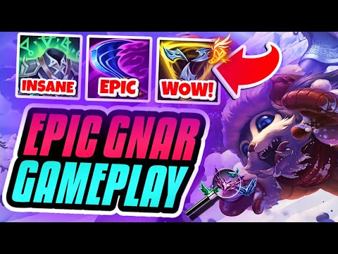 THE MOST INSANE EPIC GNAR GAMEPLAY YOU WILL EVER SEE!!! Season 13 Gnar Gameplay (League of Legends)