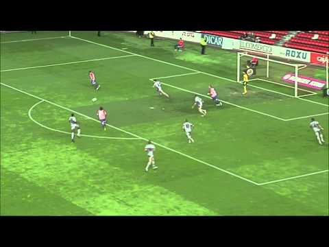 La Liga | Gol de Sangoy (1-0) en el Sporting de Gijón - Osasuna | 01-11-2012 | J4