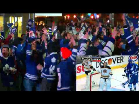 Downtown Toronto on Phaneuf's 1-0 Goal - Leafs vs. Bruins (R1G6) - May/12/2013