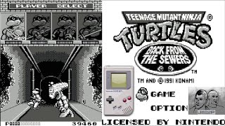 Turtles Back To The Sewers Game Boy - C&M Playthrough