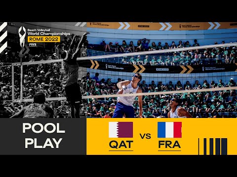 Cherif/Ahmed 🇶🇦 vs. Krou/Gauthier-Rat 🇫🇷 - Pool Play Highlights Rome 2022 #BeachWorldChamps