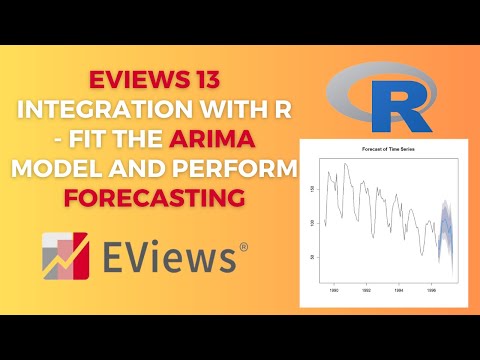 EViews 13 Integration with R -  Fit the ARIMA model and perform forecasting