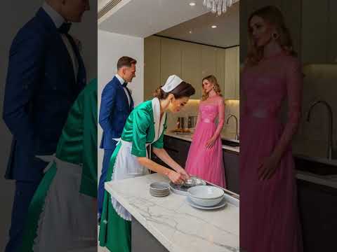 Гостью отправили мыть посуду на шикарной вечеринке, и лишь потом узнали что хозяин особняка  её муж.