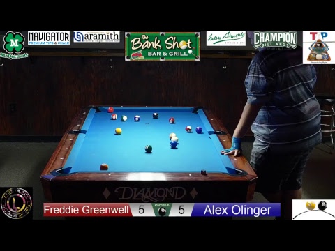 Freddie Greenwell Vs Alex Olinger  * 1/4 Finals * 2018 MD 8 Ball Championship