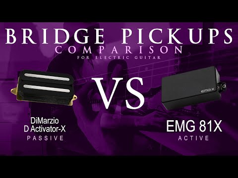 DiMarzio D ACTIVATOR X vs EMG 81X - Bridge Pickup Guitar Tone Comparison Demo