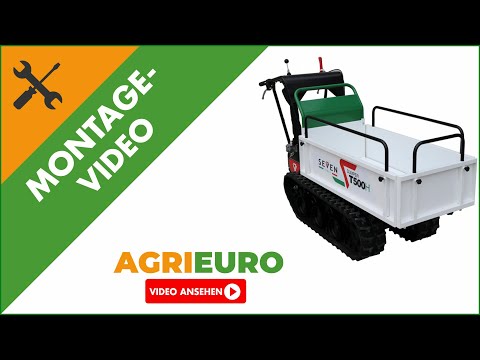 Montagevideo - Raupentransporter Seven Italy T500H GX -ausdehnbare Mulde Tragfähigkeit 500 kg