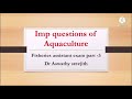 Imp Questions Of Aquaculture Fisheries Assistant Exam Part 3 By Dr Aswathy Sreejith
