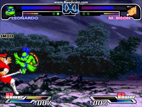 TBM Mugen Match #117 - Leonardo (me) vs. M. Bison (Arcade Boss)