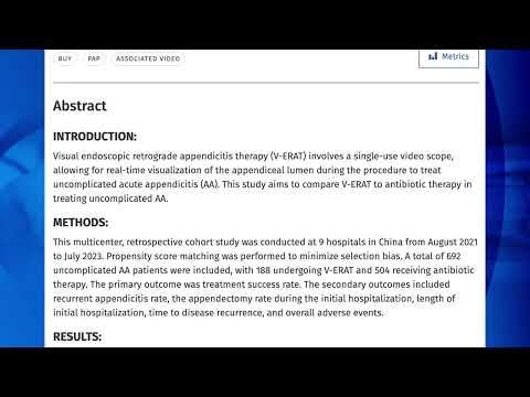 Uncomplicated acute appendicitis: endoscopy versus antibiotics