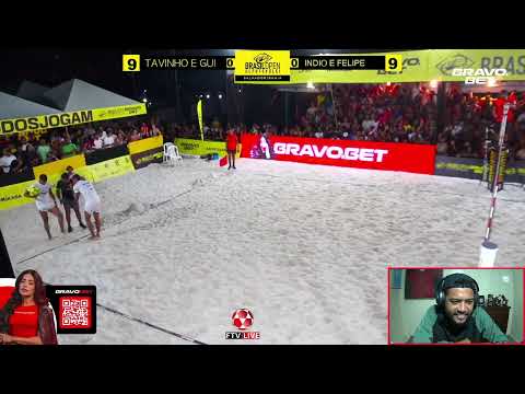 LAPADA - Tavinho and Gui BSB vs. Indio and Felipe - Brazil Open Footvolley Tournament - React FTV...