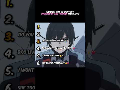 Ranking out of context "darling in the franxx" moments 🙏💔