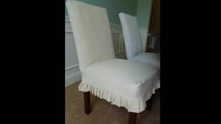 Parsons Chair Slipcovers - Slipcovers For Parsons Chair With A Rolled Back| Modern Interior
