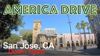【4K アメリカドライブ】今やゴーストタウンと化したカリフォルニア３番目の人口都市サンノゼダウンタウンをドライブ！！