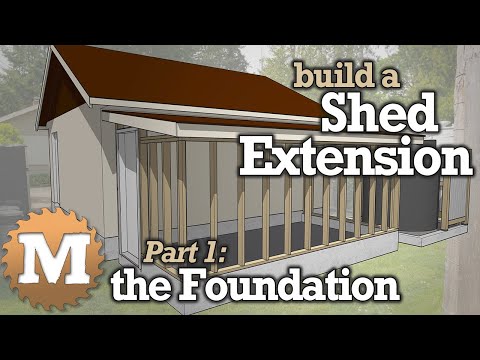Build a Lean-To Shed  [Part 1- Pour Foundation with Paver Floor]