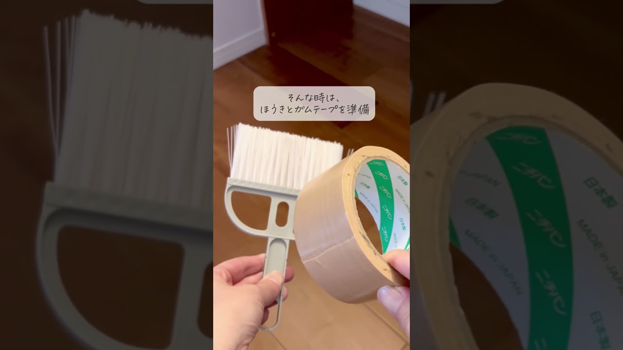 【ほうきの裏技】髪の毛の掃除どうしてる？コレやってみて〜