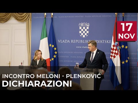 Dichiarazioni alla stampa Meloni - Plenković